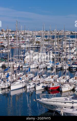 FRANKREICH, ALPES-MARITIMES (06) HAFEN GOLFE-JUAN Stockfoto