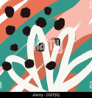 Handbemalt von Blumenkunst-Design Stock Vektor