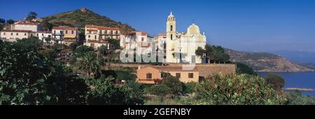 FRANKREICH. CORSE DU SUD (2A) REGION DEUX SEVI. CARGESE REGION IM ÄUSSERSTEN NORDEN DES GOLFS VON SAGONE Stockfoto