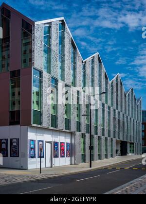 Kings Cross Architecture 22 Handyside Street Kings Cross London - Kings Cross Sanierung. Neues 3-stöckiges Bürogebäude, Coffey Architects, 2020. Stockfoto