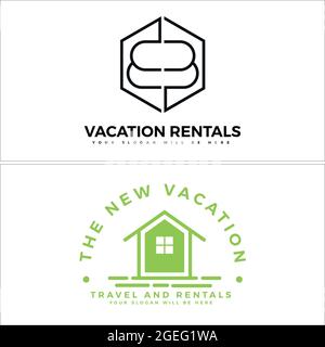 Business Service travel Rental Home Logo Design Stock Vektor