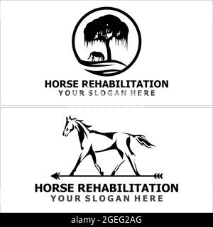 Illustration Vektor Pferd Logo Design Stock Vektor
