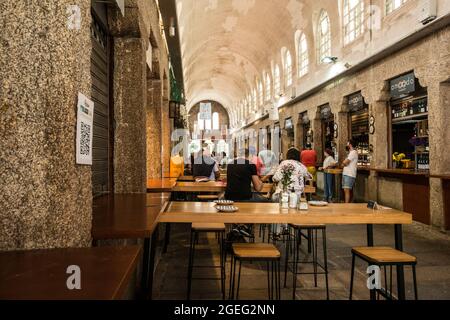 Bauernmarkt von Santiago de Compostela Stockfoto