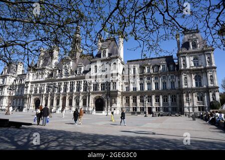 Paris (Frankreich): Das Rathaus im 4. Arrondissement Stockfoto