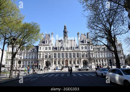 Paris (Frankreich): Das Rathaus im 4. Arrondissement Stockfoto