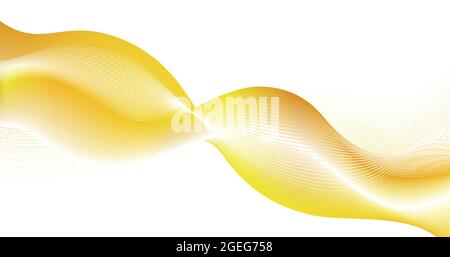 Abstrakt glänzend goldenen Wellen Hintergrund. Stock Vektor