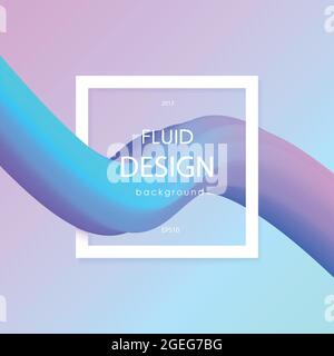 Abstrakte 3d-farbenfrohe Komposition mit glatten Formen. Mehrfarbige Gradienten fließende Ströme. Flüssige Farbpfade. Vektorgrafik. Stock Vektor