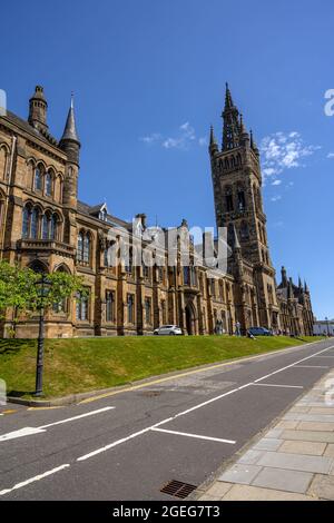 Der Tower der Glasgow University wurde von Sir George Gilbert Scott entworfen Stockfoto