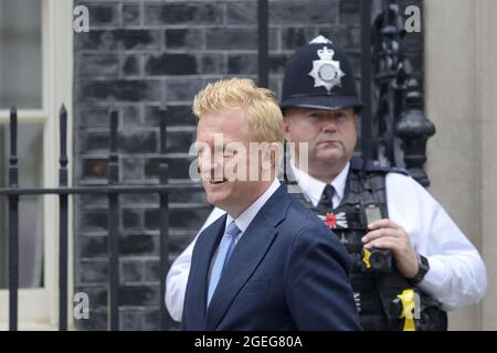 Oliver Dowden MP - Staatssekretär für Digital, Kultur, Medien und Sport - zu einem Treffen am 18. August 2021 in der Downing Street Stockfoto