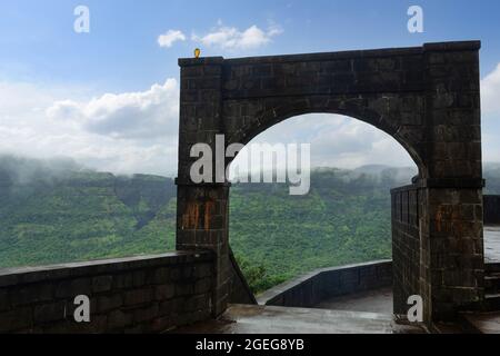 Malshej Ghat Photography Point, Malshej Ghat, Pune, Maharashtra, Indien. Stockfoto