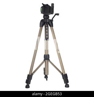 Foto Stativ auf weißem Hintergrund. Stockfoto