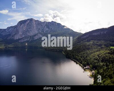 Altaussee in Österreich - Luftbild Stockfoto
