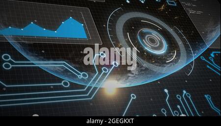 Abbildung der Scopes über dem Raster Stockfoto