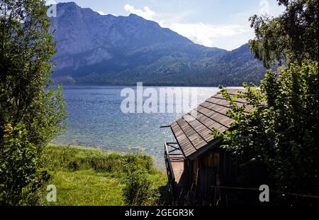 Altaussee in Österreich - Luftbild Stockfoto
