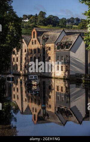 Totnes, Marktstadt im Herzen von South Devon am Ufer der Flussmündung des Dart, England, Vereinigtes Königreich Stockfoto