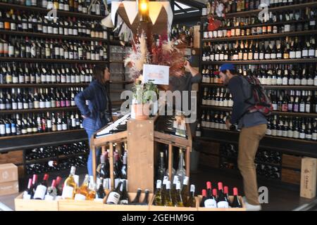 Kopenhagen, Dänemark., 20. August 2021, /Vinveto Weinhandlung, 2015 in glasshellernere Tov in der dänischen Hauptstadt Coenhagen eingerichtet. (Foto..Francis Joseph Stockfoto