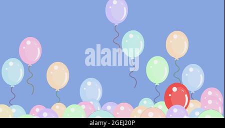 Schwebende Ballons Stockfoto
