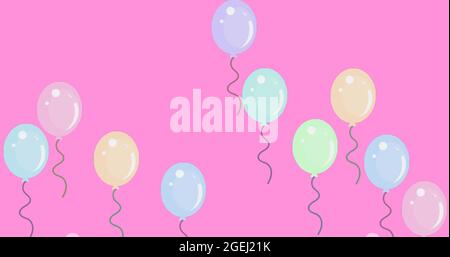 Schwebende Ballons Stockfoto
