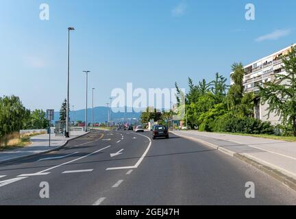 Straßen und Autobahnen in der Stadt Zagreb, Kroatien. Stockfoto