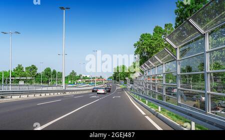 Straßen und Autobahnen in der Stadt Zagreb, Kroatien. Stockfoto