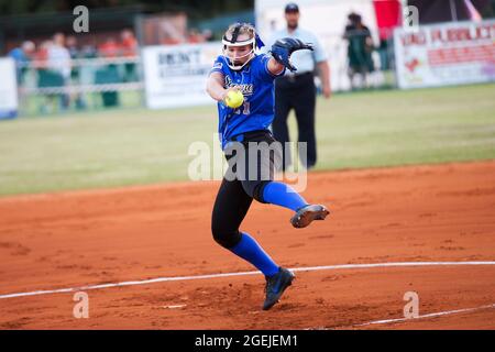 Saronno, Italien. August 2021. , Saronno, Italien, 20. August 2021, BARNHILL Kelly Pitcher des Teams Saronno aus Italien während der Women &#39;s European Cup Gewinner Cup 2021, Softball - Foto Valerio Origo / LM Credit: Live Media Publishing Group/Alamy Live News Stockfoto