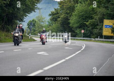 Nurburg, Deutschland - 20. August 2015. Straße zum Nürburgring. Stockfoto