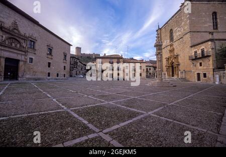 Plaza Mayor, Peñaranda de Duero, Provinz Burgos, Kastilien und León, Spanien Stockfoto