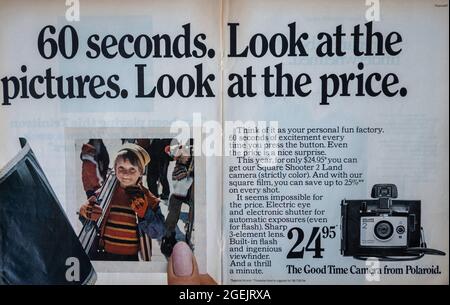 AutomaticVintage Life Magazine Anzeige, Ausgabe 17 November 1972, USA Stockfoto