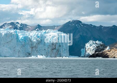 Seitenansicht des Perito Moreno Gletschers Stockfoto