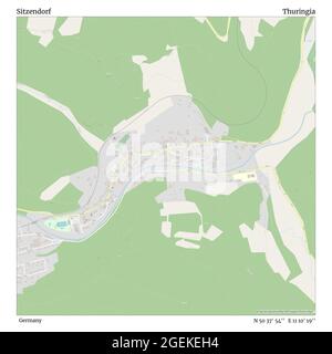 Sitzendorf, Deutschland, Thüringen, N 50 37' 54'', E 11 10' 19'', Karte, Timeless Map veröffentlicht im Jahr 2021. Reisende, Entdecker und Abenteurer wie Florence Nightingale, David Livingstone, Ernest Shackleton, Lewis and Clark und Sherlock Holmes haben sich bei der Planung von Reisen zu den entlegensten Ecken der Welt auf Karten verlassen.Timeless Maps kartiert die meisten Orte auf der Welt und zeigt die Verwirklichung großer Träume Stockfoto