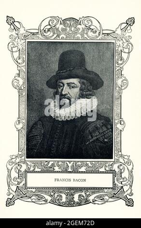 Francis Bacon (gest. 1626), 1. Viscount St. Alban, auch bekannt als Lord Verulam, war ein englischer Philosoph und Staatsmann, diente als Generalstaatsanwalt und als Lord Chancellor von England. Seine Werke sind mit der Entwicklung der wissenschaftlichen Methode gutgeschrieben und blieb einflussreich durch die wissenschaftliche Revolution. Stockfoto