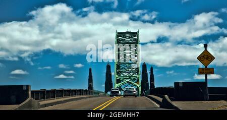 Yaquina Bay Bridge, Newport, Oregon Stockfoto