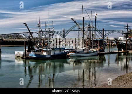 Yaquina Bay Bridge in Newport Oregon Stockfoto