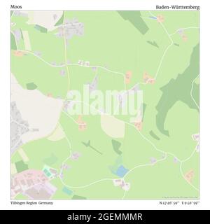 Moos, Region Tübingen, Deutschland, Baden-Württemberg, N 47 46' 59'', E 9 46' 59'', Karte, Timeless Map veröffentlicht 2021. Reisende, Entdecker und Abenteurer wie Florence Nightingale, David Livingstone, Ernest Shackleton, Lewis and Clark und Sherlock Holmes haben sich bei der Planung von Reisen zu den entlegensten Ecken der Welt auf Karten verlassen.Timeless Maps kartiert die meisten Orte auf der Welt und zeigt die Verwirklichung großer Träume Stockfoto