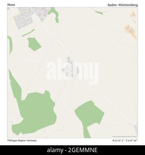 Moos, Region Tübingen, Deutschland, Baden-Württemberg, N 47 51' 5'', E 9 16' 59'', Karte, Timeless Map veröffentlicht 2021. Reisende, Entdecker und Abenteurer wie Florence Nightingale, David Livingstone, Ernest Shackleton, Lewis and Clark und Sherlock Holmes haben sich bei der Planung von Reisen zu den entlegensten Ecken der Welt auf Karten verlassen.Timeless Maps kartiert die meisten Orte auf der Welt und zeigt die Verwirklichung großer Träume Stockfoto