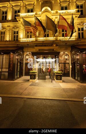 Exclusive Hotel Sacher in Wien - WIEN, ÖSTERREICH, EUROPA - 1. AUGUST 2021 Stockfoto