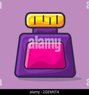 Tintenflasche isoliert Cartoon-Vektor-Illustration in flachem Stil Stock Vektor