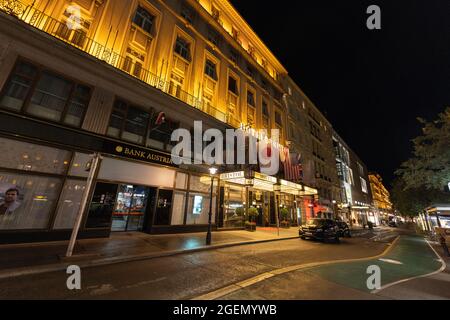 Hotel Bristol im Zentrum von Wien - WIEN, ÖSTERREICH, EUROPA - 1. AUGUST 2021 Stockfoto