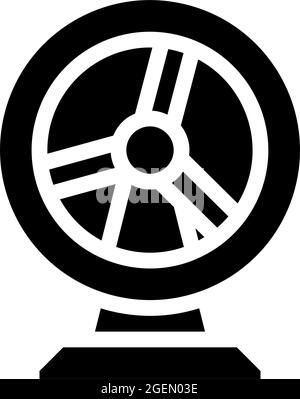 Hamster Rad Haustier Spielzeug Glyphe Symbol Vektor Illustration Stock Vektor