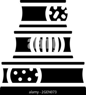 Kugeln spielen Haustier Spielzeug Glyphe Symbol Vektor Illustration Stock Vektor