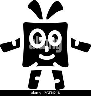 Lustige Haustier Spielzeug Glyphe Symbol Vektor Illustration Stock Vektor