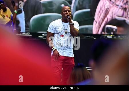 New York City, USA. August 2021. Rapper „Too Short“ tritt bei der NYC Homecoming Concert-Reihe im Forest Hills Stadium im New Yorker Stadtteil Queens, NY, am 20. August 2021 auf. (Anthony Behar/Sipa USA) Quelle: SIPA USA/Alamy Live News Stockfoto