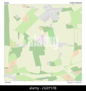 Holte, Deutschland, Niedersachsen, N 52 41' 9'', E 9 3' 20'', Karte, Timeless Map veröffentlicht 2021. Reisende, Entdecker und Abenteurer wie Florence Nightingale, David Livingstone, Ernest Shackleton, Lewis and Clark und Sherlock Holmes haben sich bei der Planung von Reisen zu den entlegensten Ecken der Welt auf Karten verlassen.Timeless Maps kartiert die meisten Orte auf der Welt und zeigt die Verwirklichung großer Träume Stockfoto