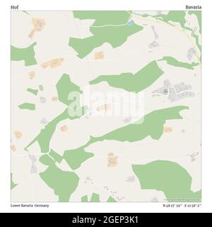 Hof, Niederbayern, Deutschland, Bayern, N 48 17' 29'', E 12 58' 2'', Karte, Zeitlose Karte veröffentlicht im Jahr 2021. Reisende, Entdecker und Abenteurer wie Florence Nightingale, David Livingstone, Ernest Shackleton, Lewis and Clark und Sherlock Holmes haben sich bei der Planung von Reisen zu den entlegensten Ecken der Welt auf Karten verlassen.Timeless Maps kartiert die meisten Orte auf der Welt und zeigt die Verwirklichung großer Träume Stockfoto