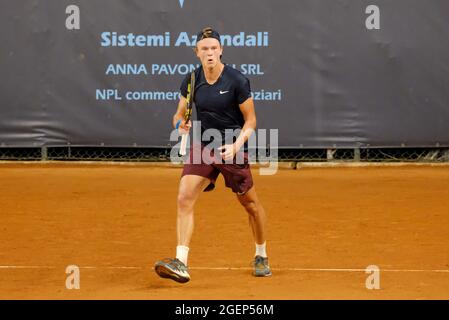 Jubel von Holger Vitus Nodskov Rune (Dänemark) während des ATP80 Challenger Verona - Freitag, Tennis Internationa - Foto .LiveMedia/Roberto Tommasini Stockfoto