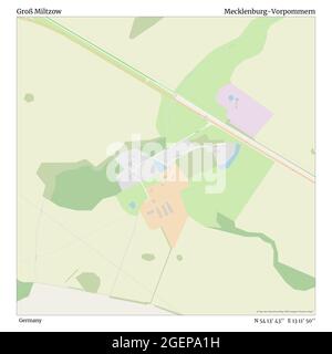 Groß Miltzow, Deutschland, Mecklenburg-Vorpommern, N 54 13' 43'', E 13 11' 50'', map, Timeless Map veröffentlicht im Jahr 2021. Reisende, Entdecker und Abenteurer wie Florence Nightingale, David Livingstone, Ernest Shackleton, Lewis and Clark und Sherlock Holmes haben sich bei der Planung von Reisen zu den entlegensten Ecken der Welt auf Karten verlassen.Timeless Maps kartiert die meisten Orte auf der Welt und zeigt die Verwirklichung großer Träume Stockfoto