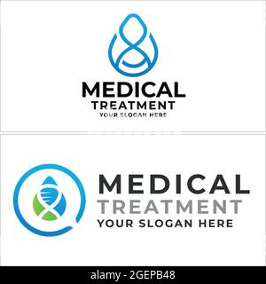 Medizinische Behandlung Apotheke Logo Design Stock Vektor