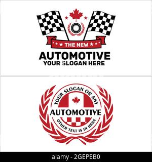Sport Automotive Service Logo Design Stock Vektor