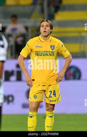 Frosinone, Italien. August 2021. Alessio Zerbin (Frosinone) beim italienischen Spiel der Serie B zwischen Frosinone 2-2 Parma im Renato Stirpe Stadium am 20. August 2021 in Frosinone, Italien. Kredit: Maurizio Borsari/AFLO/Alamy Live Nachrichten Gutschrift: Aflo Co. Ltd./Alamy Live Nachrichten Stockfoto