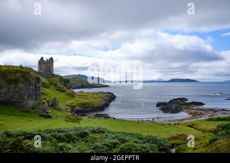 Schloss Gylen an der Südspitze der Isle of Kerrera vor Oban im Loch Linnhe in Schottland Stockfoto